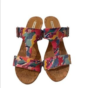Alex Marie Wedge Multicolored Sandals Size 7M